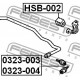 Тампон 52306S9A005 HSB002 Honda CR-V задна стабилизираща щанга