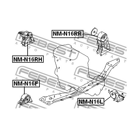 11210-6N000 Nissan тампон двигател десен