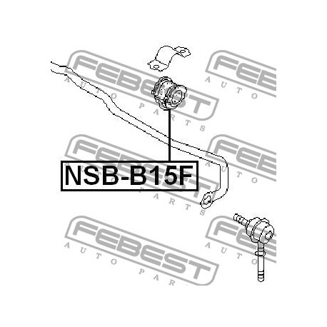 Тампон 546134M718 NSBB15F Nissan предна стабилизираща щанга