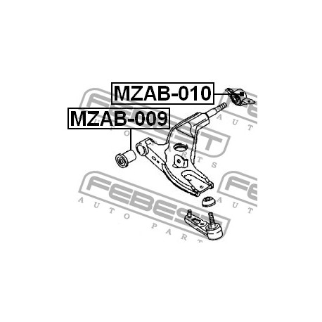 Тампон BC1F3446X MZAB010 Mazda преден носач