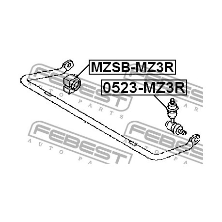 Tампон BP4K28156D MZSBMZ3R Ford Mazda задна стабилизираща щанга