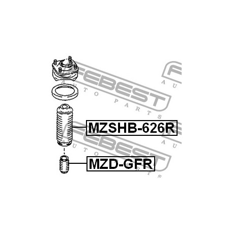 Маншон GE4V28015 MZSHB626R Mazda 626 заден амортисьор