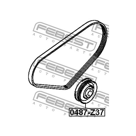 Ролка MN137552 0487Z37 Mitsubishi Colt обтяжна
