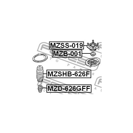 Маншон GE4T34015 MZSHB626F Mazda 626 преден амортисьор