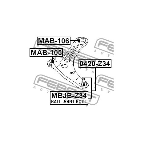 Тампон 4013A135 MAB106 Chrysler Dodge Mitsubishi носач заден