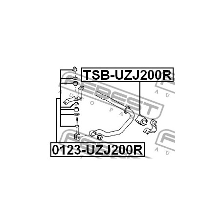 Тампон 4881560240 TSBUZJ200R Lexus Toyota задна стабилизираща щанга