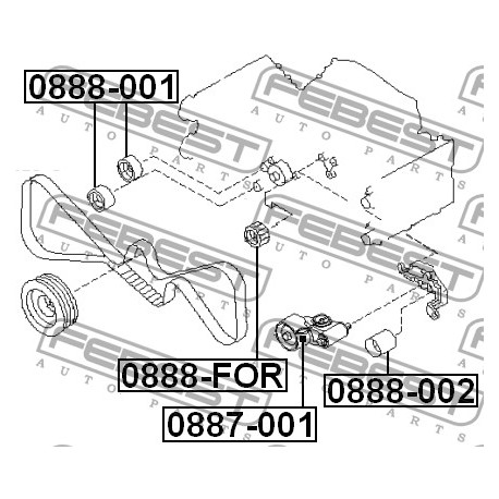 13073-AA142 Subaru ролка паразитна