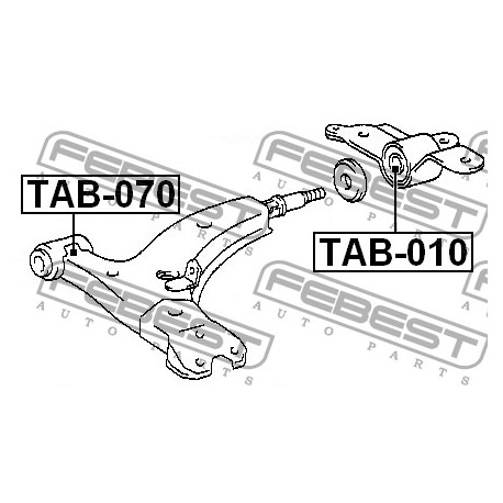 Тампон 4865412070 TAB070 Toyota преден носач