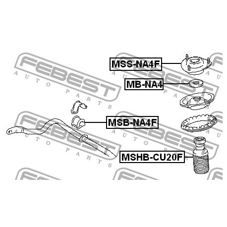 Тампон MR594335 MSBNA4F Mitsubishi Grandis предна стабилизираща щанга