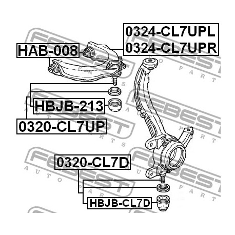 51450-SDA-A01 Honda носач десен