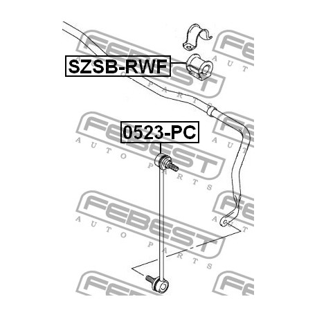 Тампон 4243180J00 SZSBRWF Suzuki SX4 предна стабилизираща щанга