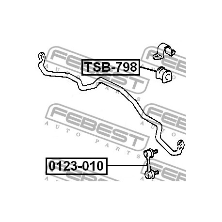 Тампон стабилизираща щанга 4881542010 TSB798 Toyota
