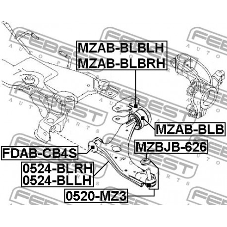 BBM2-34-300 Ford Mazda тампон носач