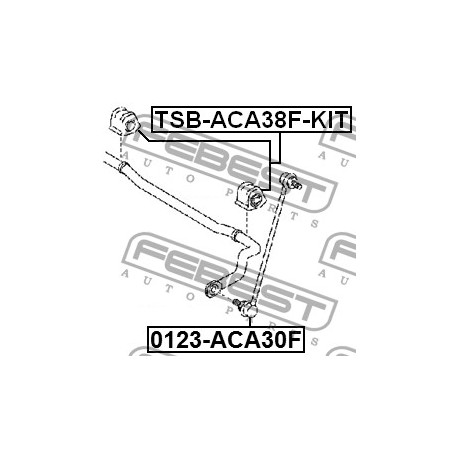 Тампон 4881542070 TSBACA38FKIT Toyota предна стабилизираща щанга