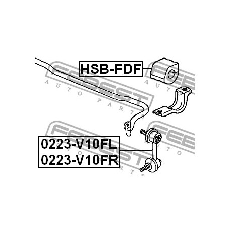 Тампон 51306SNAA02 HSBFDF Honda Civic предна стабилизираща щанга