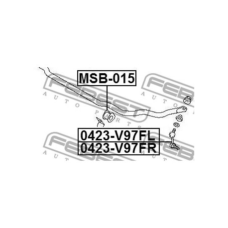 Tампон MR554271 MSB015 Mitsubishi Pajero предна стабилизираща щанга