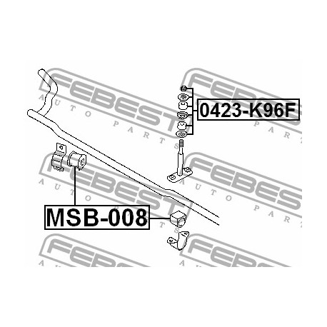 Тампон MR151327 MSB008 Mitsubishi предна стабилизираща щанга