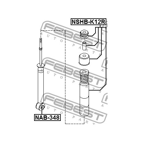 55240-AX600 Nissan прахозащитен комплект за един амортисьор
