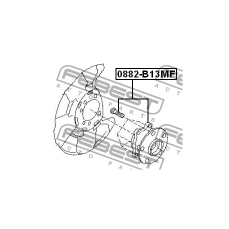Главина 28373-FG000 0882B13MF Subaru предна комплект