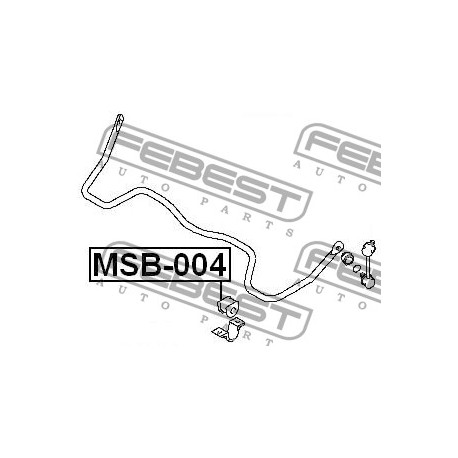 Тампон MR418547 MSB004 Mitsubishi Pajero задна стабилизираща щанга