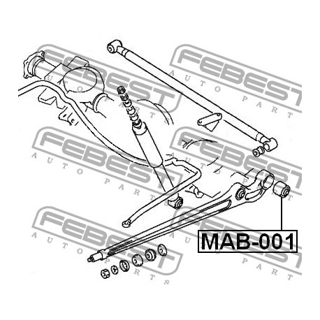 Тампон заден носач MR112891 MAB001 Mitsubishi Pajero