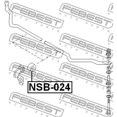 Тампон 546132S600 NSB024 Nissan Pick Up предна стабилизираща щанга