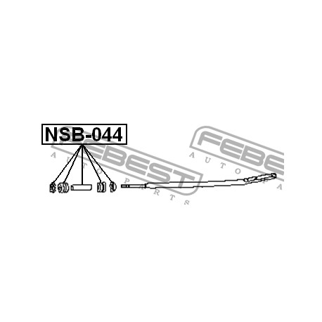 54476-2TG0A Nissan ремонтен комплект надлъжен носач