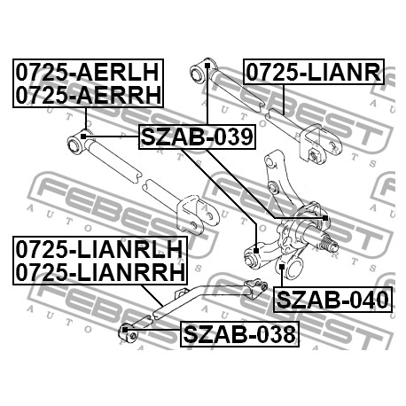 46200-54G10 Suzuki тампон надлъжен носач