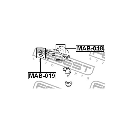 MB598546 Mitsubishi тампон носач преден