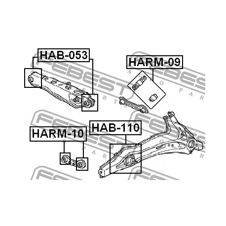 52343-SK7-004 Honda тампон заден носач комплект 2 броя