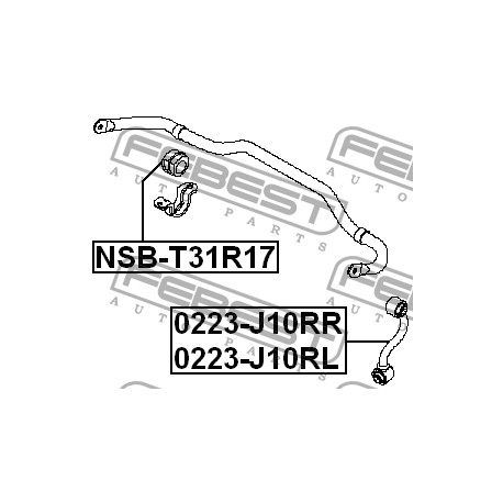 54613-JG17C Nissan тампон стабилизираща щанга