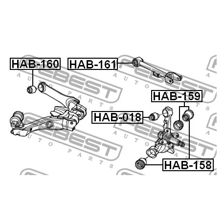 52364-SJF-004 Honda втулка заден носач