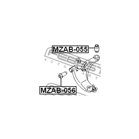 B25D-34-470 Mazda втулка преден носач малка