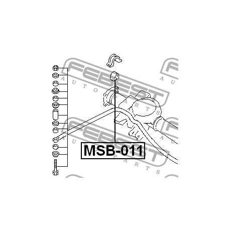 MR267684 Mitsubishi тампон стабилизираща щанга Ф23